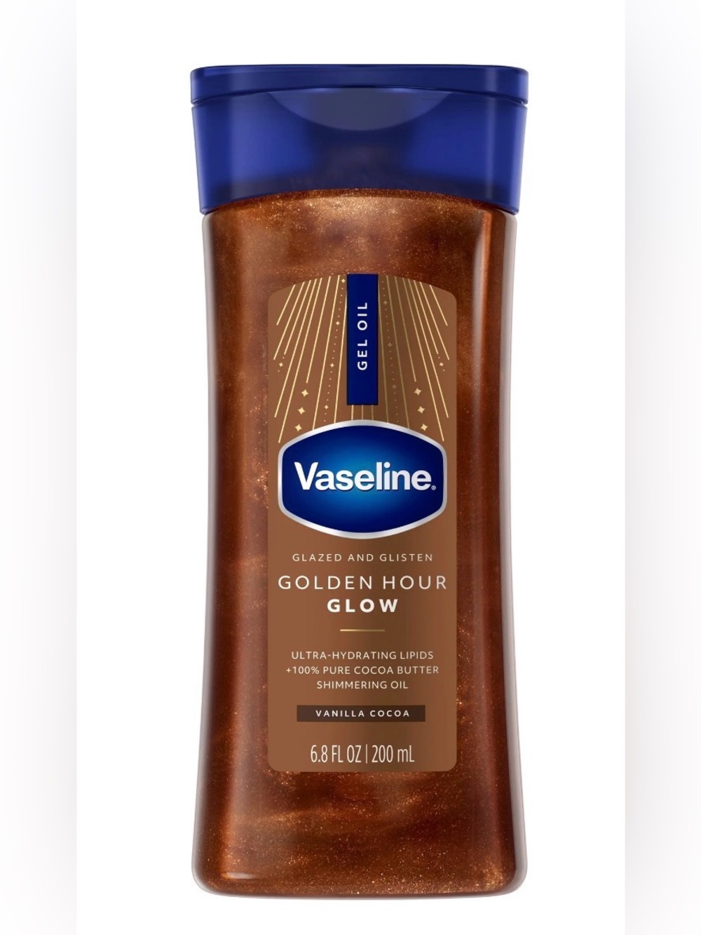 Vaseline Golden Hour Glow Gel Oil - (Vanilla Cocoa)